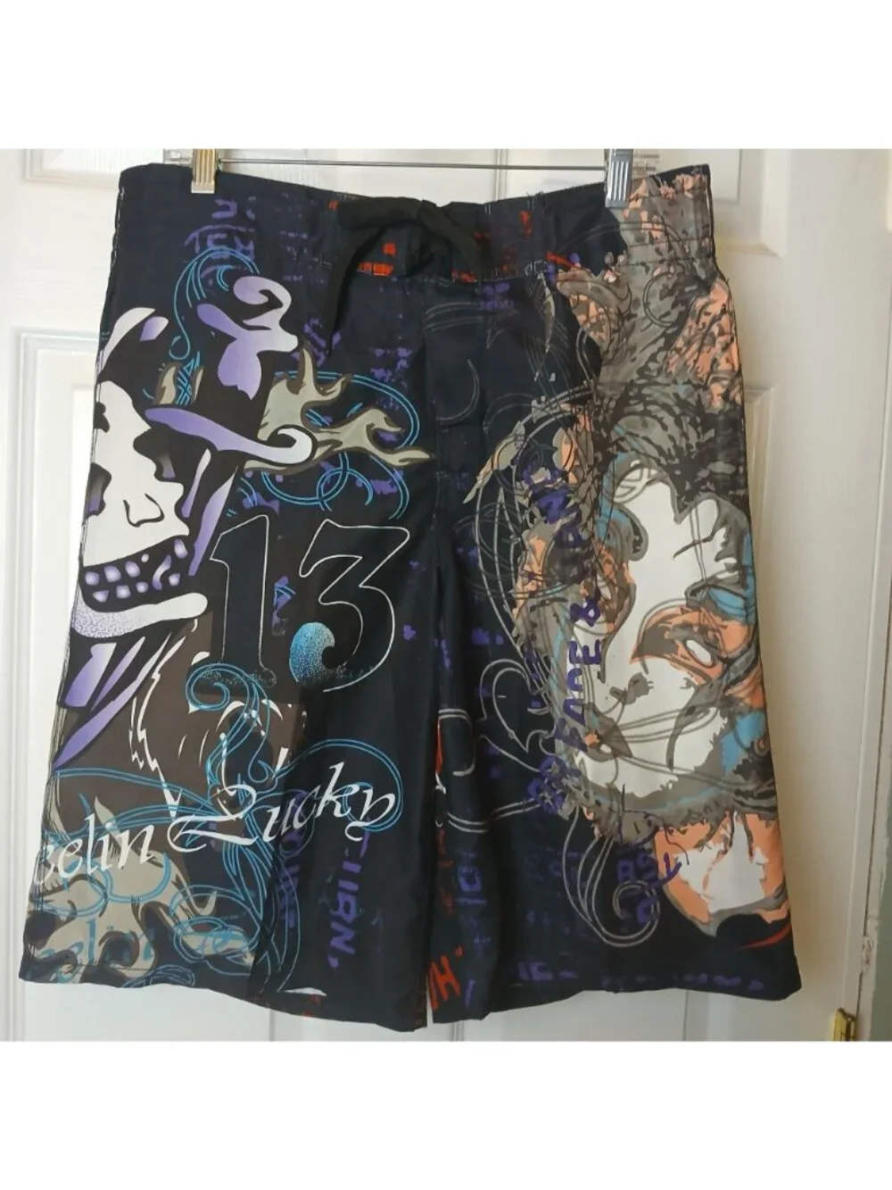 Tattoo Tattoo By Free Spirit Mens Large  Graphic Board Shorts W/ Opener #D20